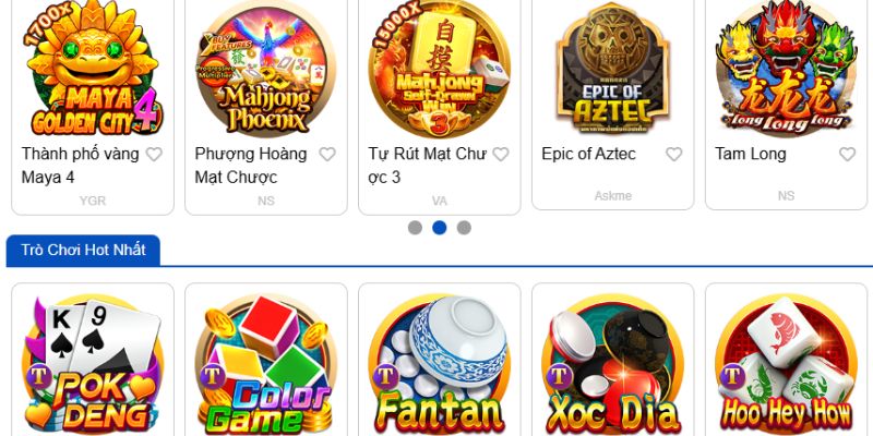 Một số Game bài 3D siêu hot